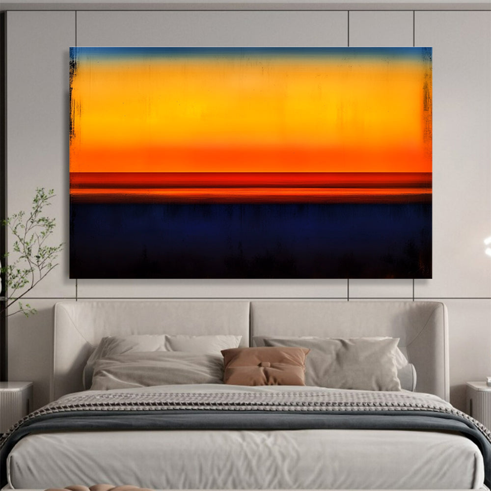 Sunset Stripes Color - Block Abstract Painting ABS214