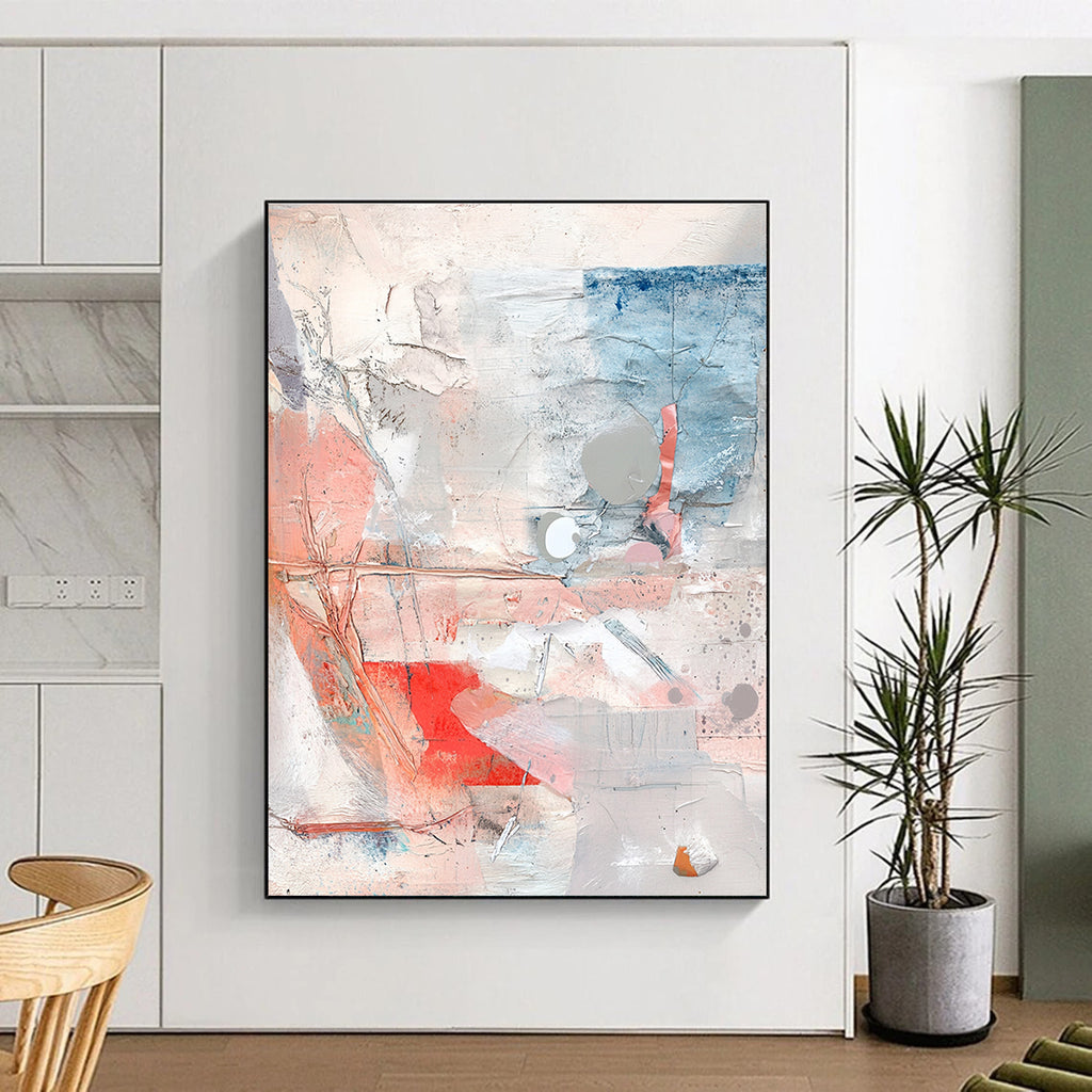 Collage of Textures 1 Abstract Painting with Eclectic Charm WINK194