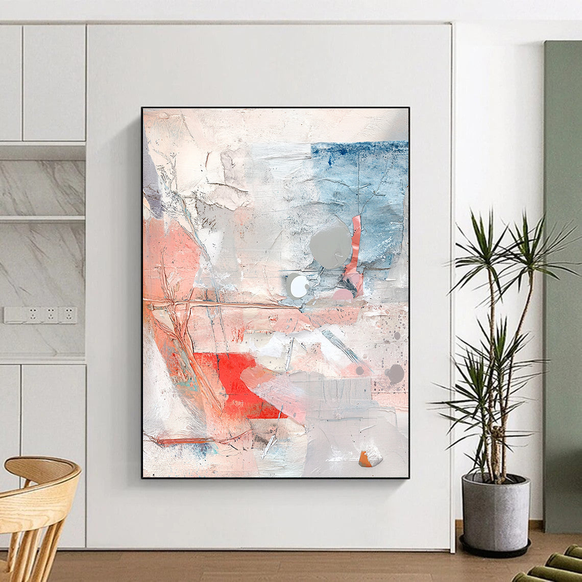 Collage of Textures 1 Abstract Painting with Eclectic Charm WINK194