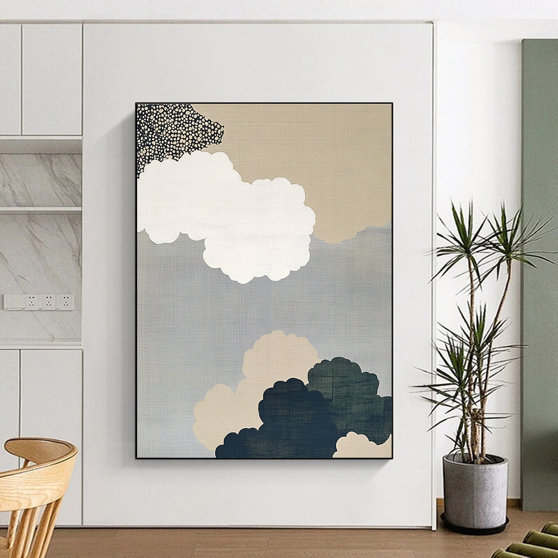 Cloudy Sky Composition Minimalist Abstract Painting GAB0301