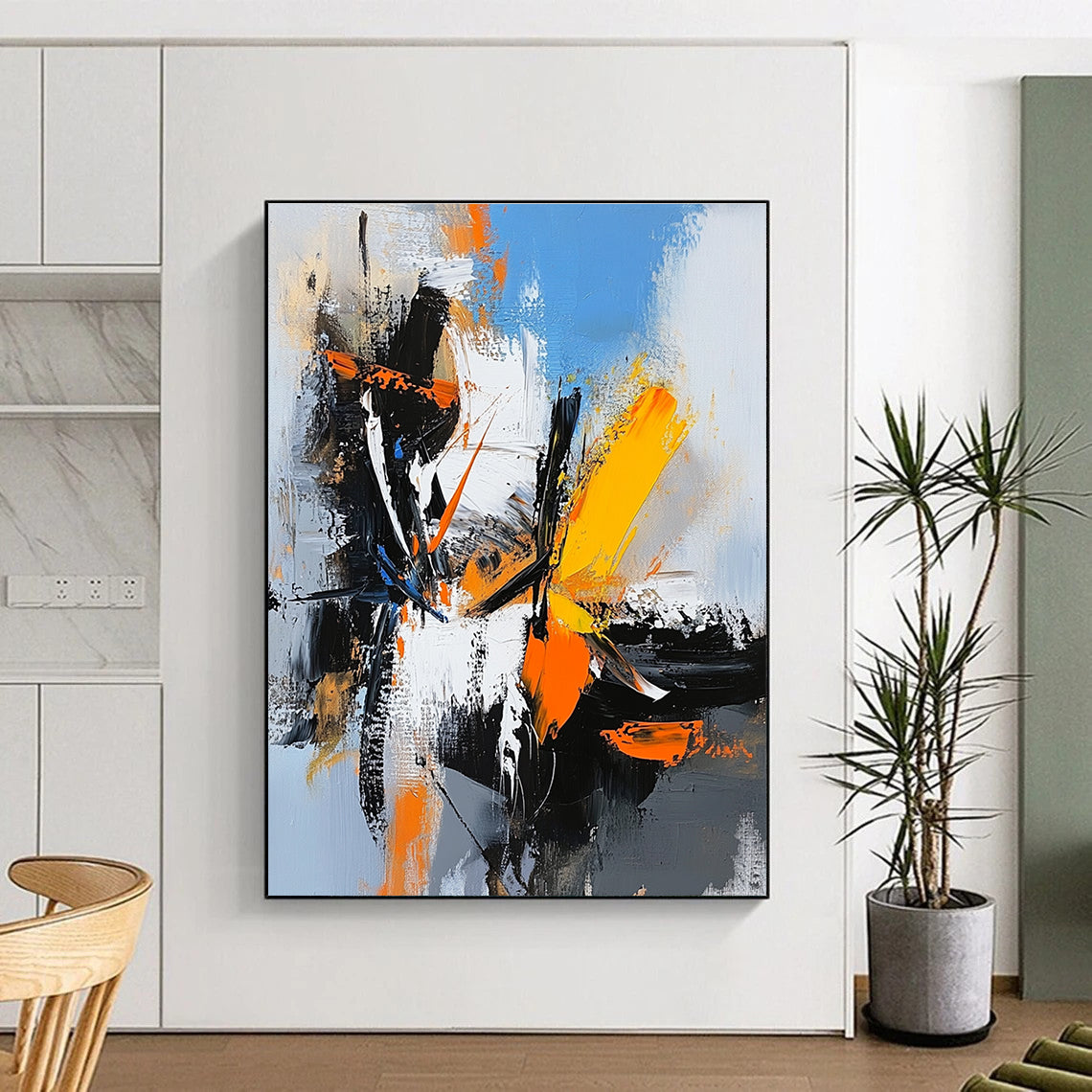 Colorful Abstract Shapes Painting with Dynamic Vitality WINK408