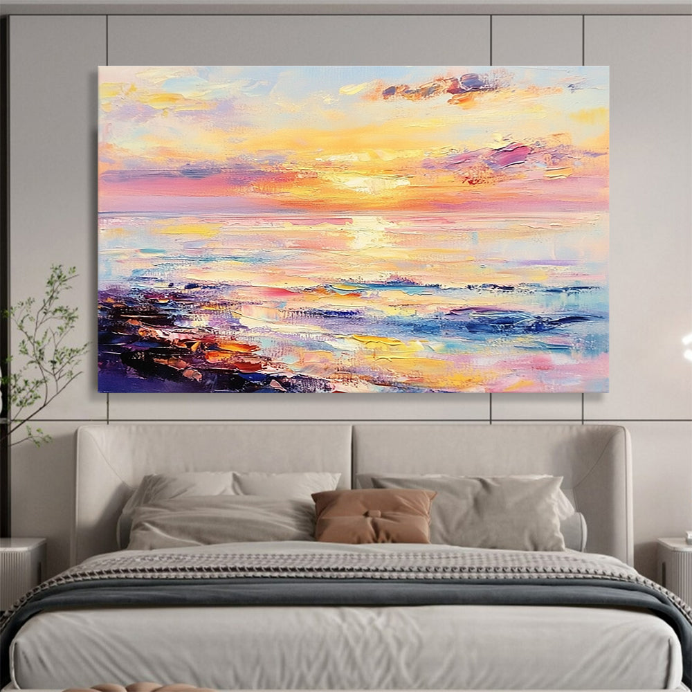 Pastel Sunset Seascape - Dreamy Hues of Dusk ABS008