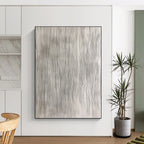 Grey Wavy Lines Minimalist Abstract Painting for Calm Spaces GAB1471