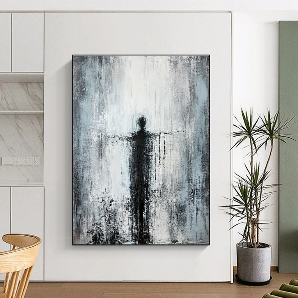 Dark Shadowy Figure - Expressive Abstract Human Art GAB0509