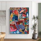 Energetic Colorful Abstract Fusion Painting for Creative Hubs HENG297