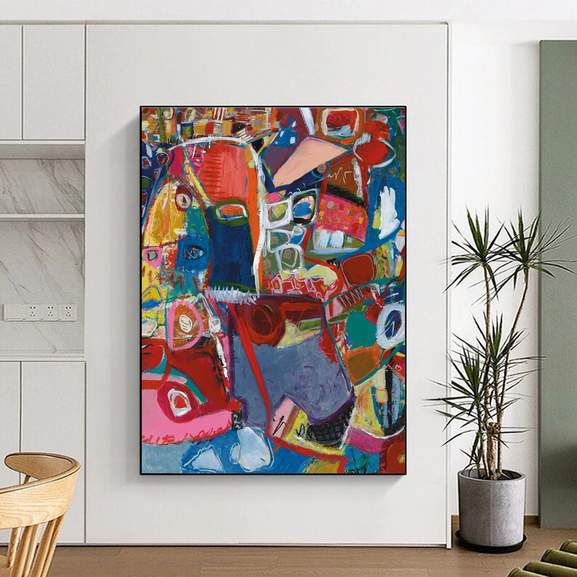 Energetic Colorful Abstract Fusion Painting for Creative Hubs HENG297