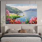 Lakeside Village Abstract Painting for Scenic - Themed Hotels YHT209