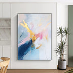 Pastel - Gold Abstract Painting with Delicate Luxury WINK437