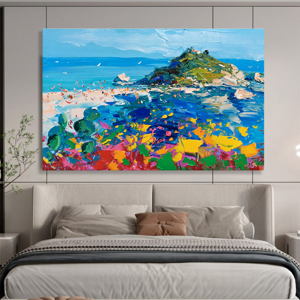 Island Beach Abstract Painting for Tropical Resort Spas YHT479