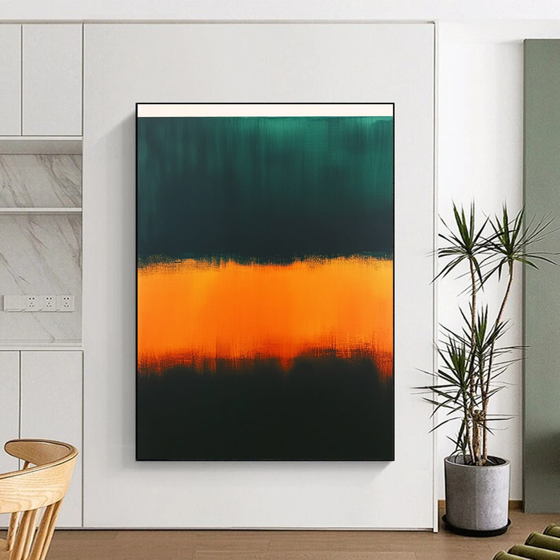Gradient Color Bands Abstract Painting with Vivid Transition WINK156