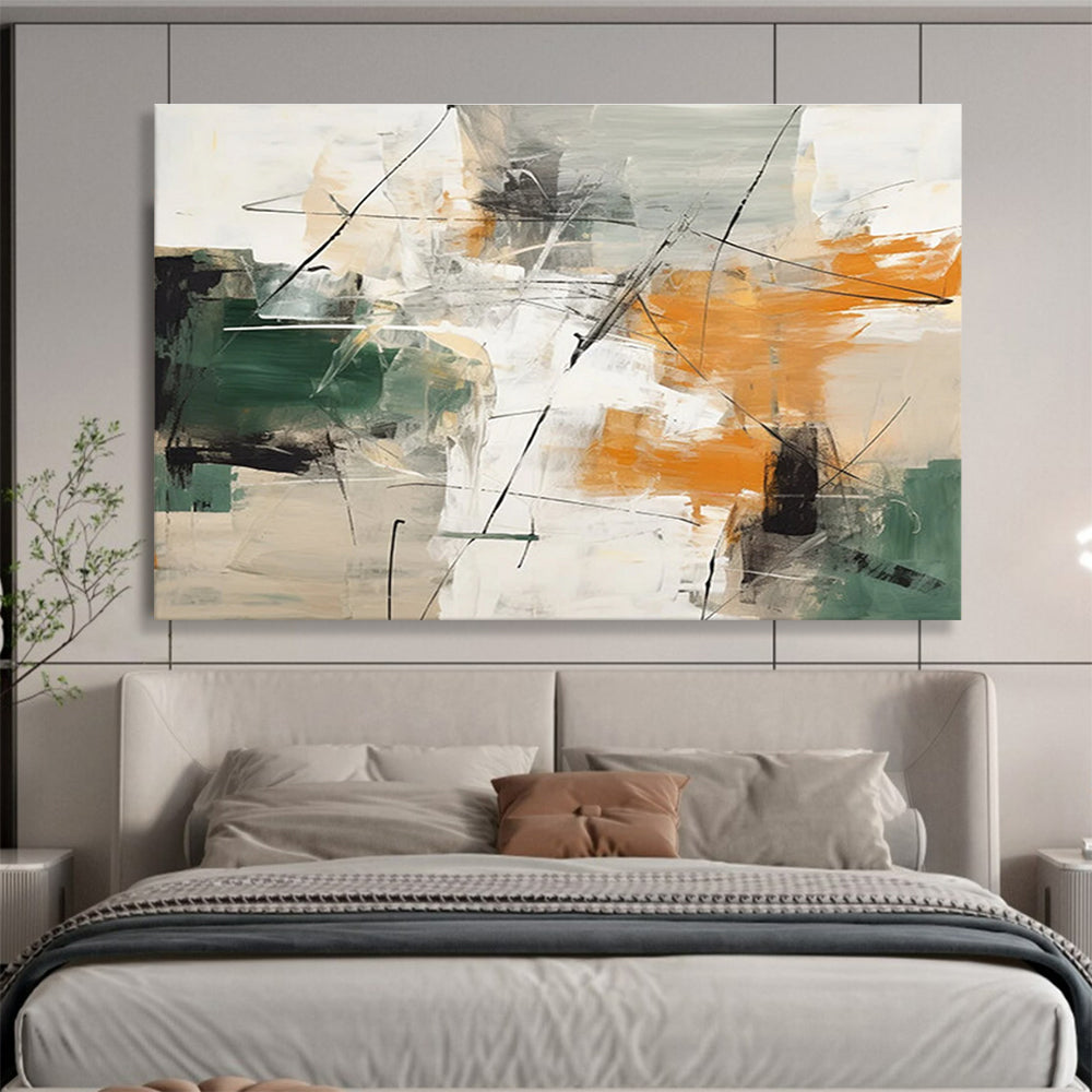 Multi - Color Abstract Painting for Vibrant Spaces YHT099
