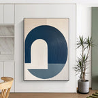 Circular Geometric Abstraction Abstract Painting with Modern Simplicity WINK214