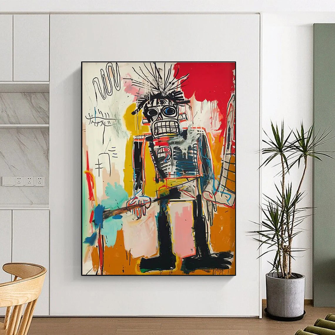 Abstract Punk - Inspired Figure Painting for Alternative Youth Hangouts HENG109
