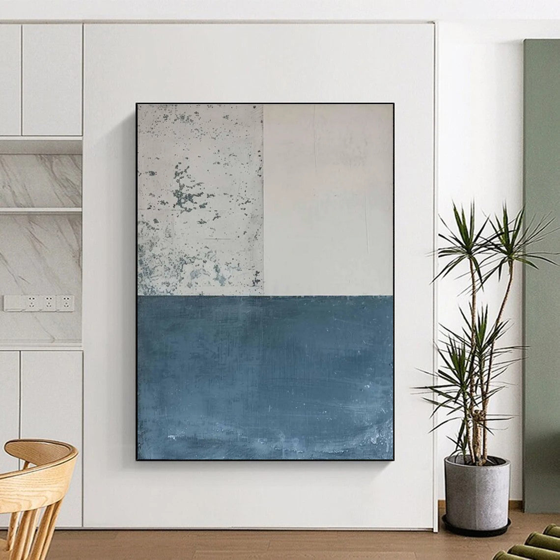 Minimalist Color Blocks Abstract Painting for Modern Art Galleries HENG085