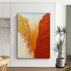 Gold and Rust Abstract Painting for Luxury Desert Resort Lobbies GAB1177