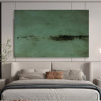 Green Abstract Marks Painting for Eclectic Art Studios YHT395