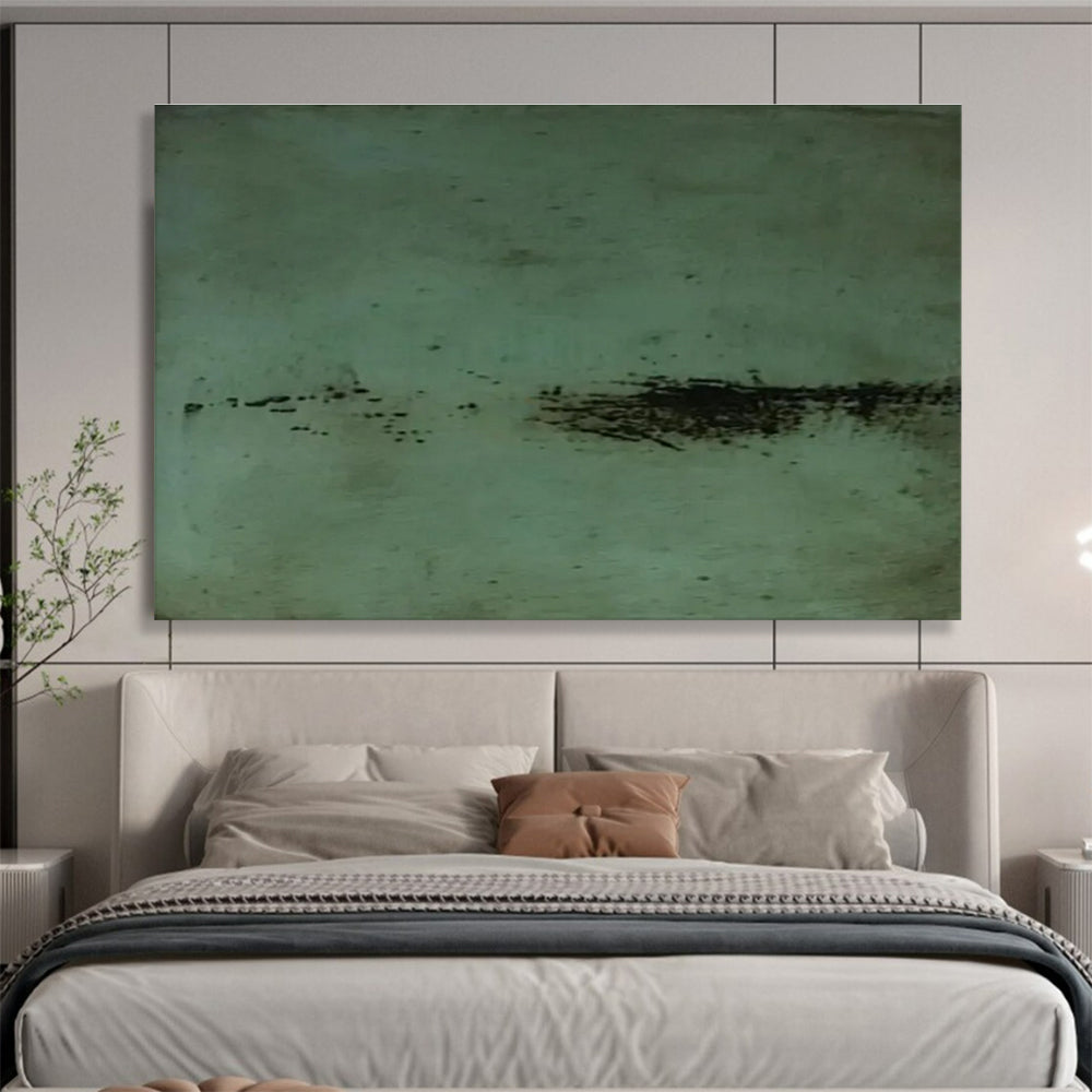 Green Abstract Marks Painting for Eclectic Art Studios YHT395