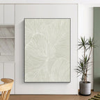 Leaf - like Lines Nature - Inspired Abstract Painting for Calm Spaces GAB1530