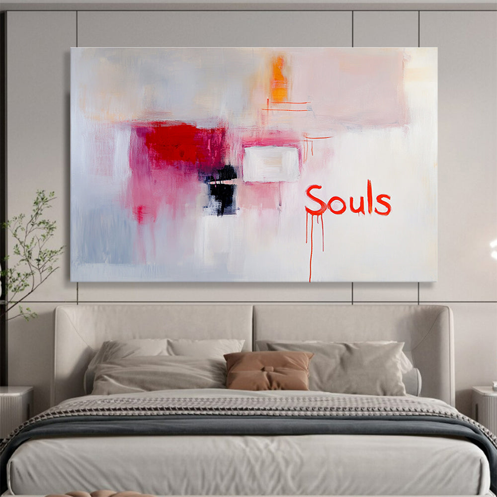 “Souls” Abstract Painting with Emotional Depth ABS298