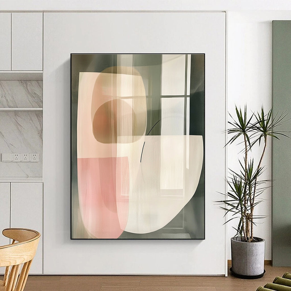 Transparent Abstract Shapes Painting with Delicate Charm WINK746