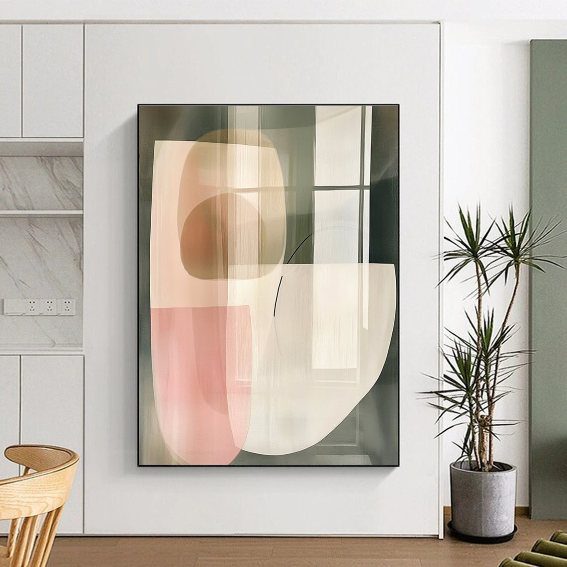 Transparent Abstract Shapes Painting with Delicate Charm WINK746