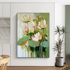 Lotus Flower Bunch - Elegant Floral Abstract Painting GAB0619