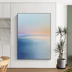 Serene Sea and Sky Abstract Painting for Peaceful Spa Retreats GAB0807