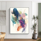 Colorful Ink - like Abstract Painting with Whimsical Fluidity WINK275