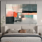 Minimalist Geometric Abstract Painting with Subtle Textured Layers ABS532