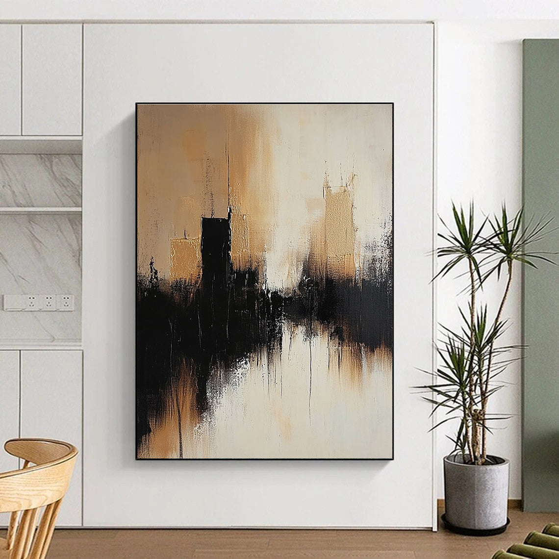 Cityscape Abstract Painting for Urban - Inspired Home Theaters GAB1215