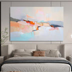 Soft Color Block Abstract Painting with Gentle, Harmonious Tones ABS511