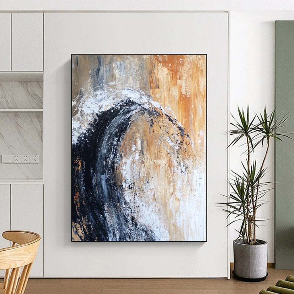 Wave Abstract Painting for Coastal - Themed Restaurants GAB1037
