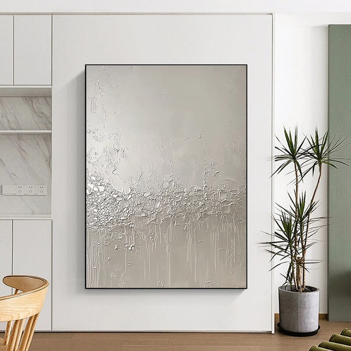 Textured Grey Abstract - Tactile Minimalist Art GAB0412