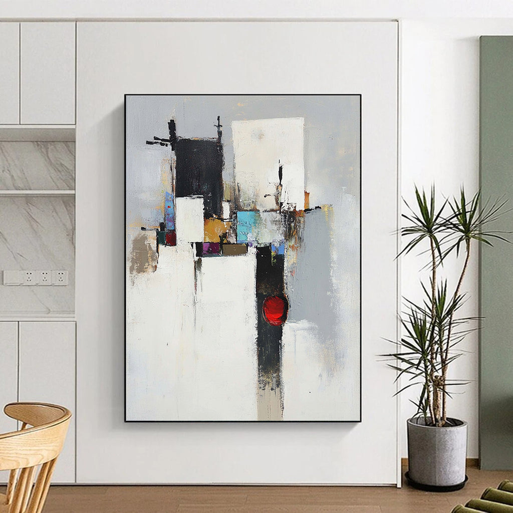 Colorful Geometric Abstract Painting for Modern - Styled Offices GAB1090