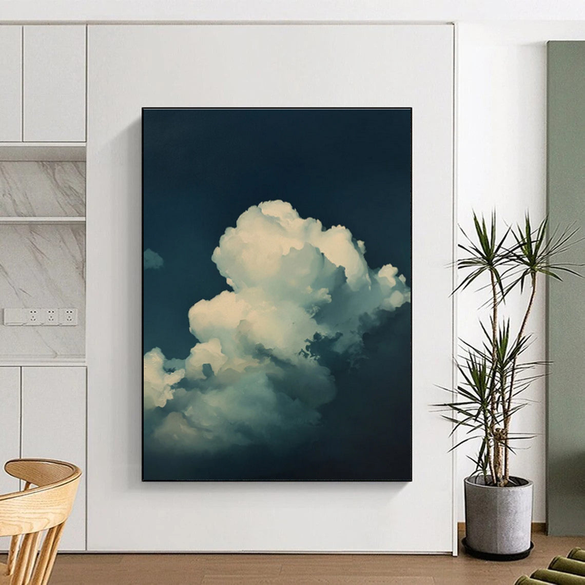 Night Sky Clouds Abstract Painting for Bedroom Ceiling Spaces HENG020