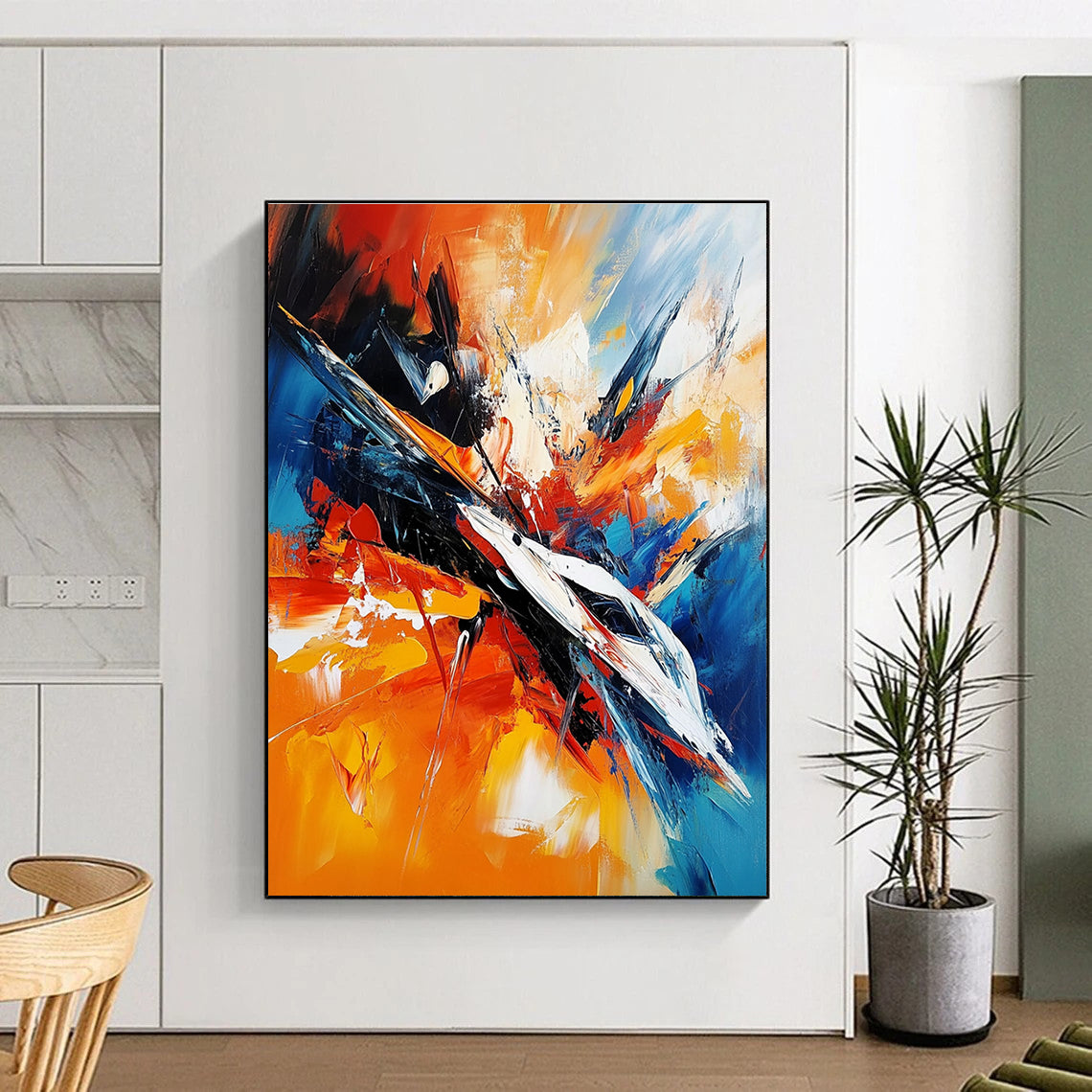Dynamic Colorful Abstract Painting for Creative Coworking Spaces GAB1167
