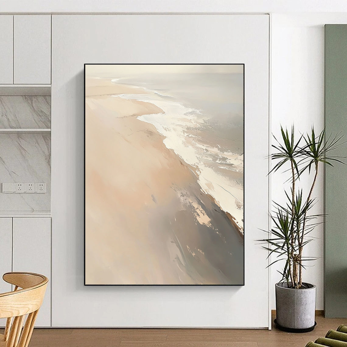 Minimalist Beach Abstract Painting for Calm - Themed Bedrooms GAB1016