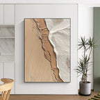 Beach Wave Textured Abstract Painting for Coastal Home Living Rooms GAB1333