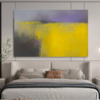 Yellow and Purple Abstract Field  Dreamy Horizon ABS066