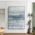 Layered Line Abstract Painting for Minimalist Office Waiting Areas GAB1171