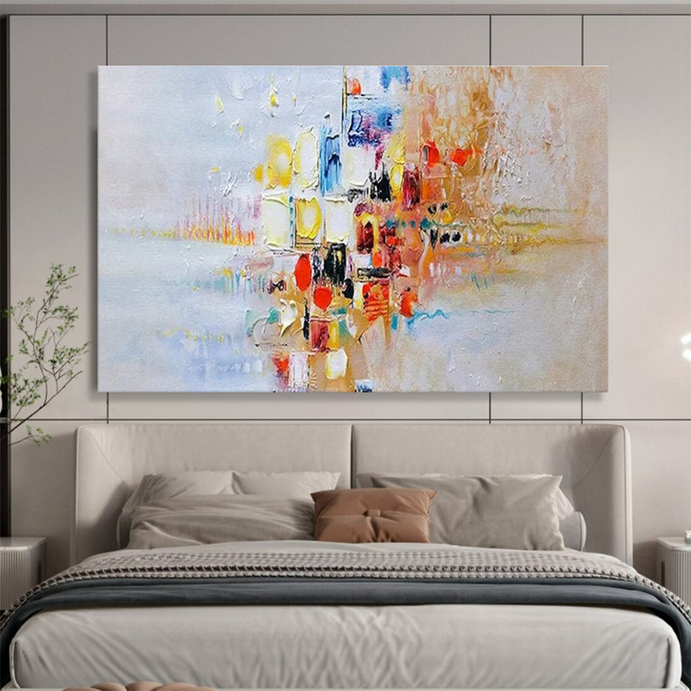 Colorful Abstract Cityscape Painting for Urban Lofts YHT180