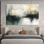 Gray and White Abstract Landscape with Subtle Tones Abstract Painting ABS355