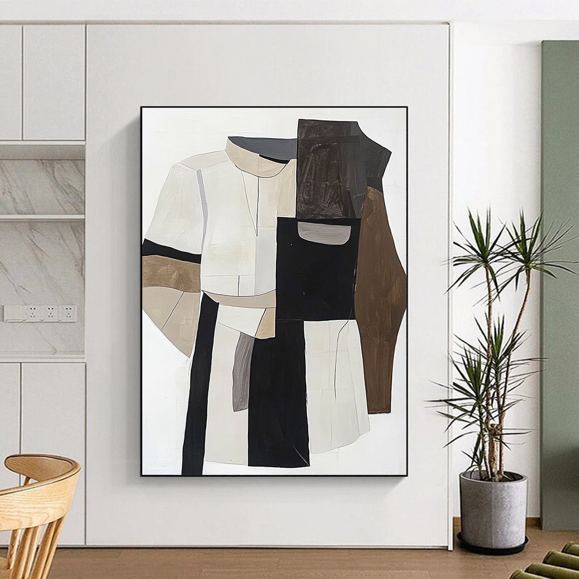 Abstract Clothing Collage Geometric Fashion Abstract Painting GAB0260