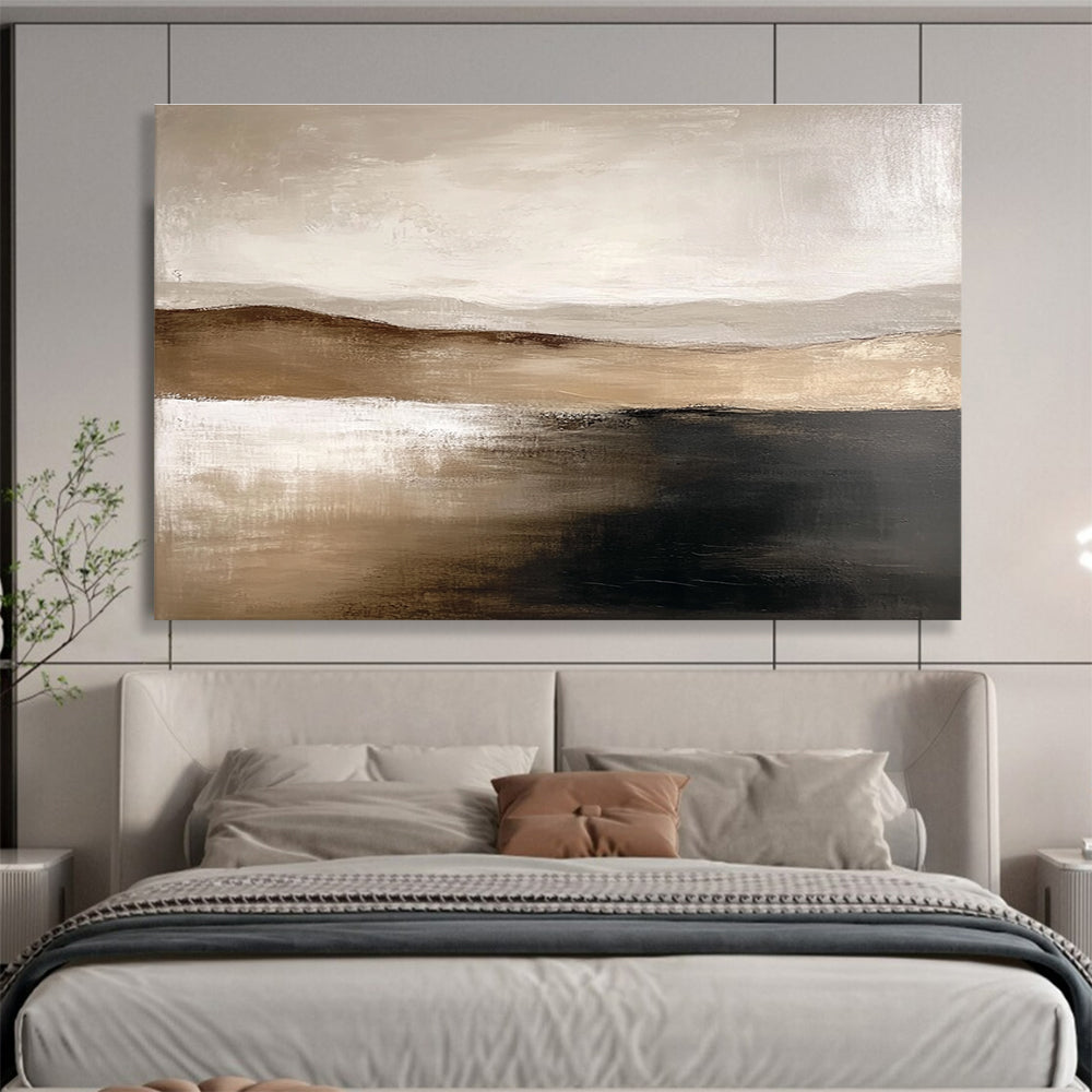 Earth - Toned Textured Landscape Abstract Painting Inspired by Nature ABS227
