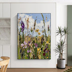 Wildflower Field Impressionistic Abstract Painting for Nature - Loving Spaces GAB1413