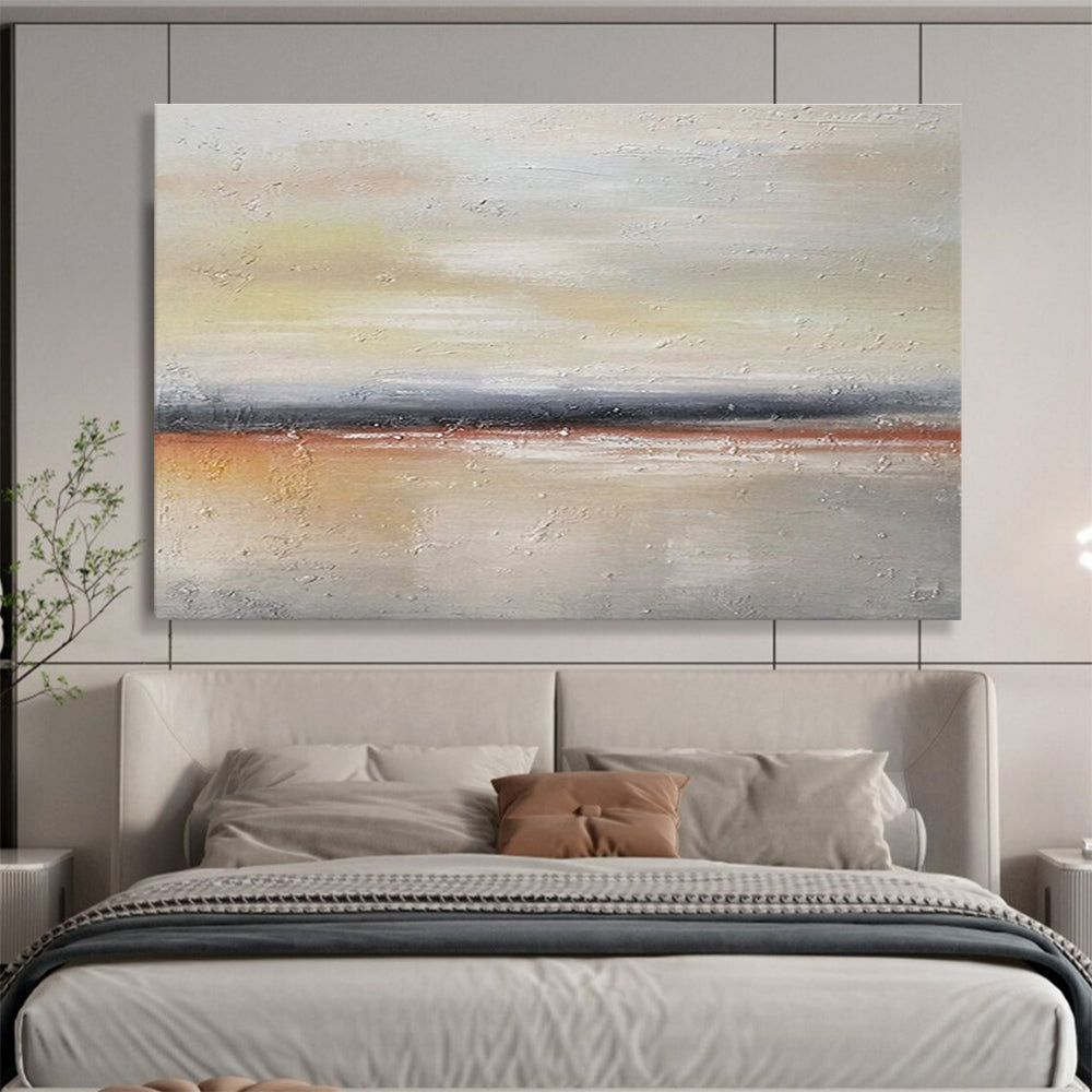 Minimalist Sunset Stripes Abstract Painting for Minimalist Interiors YHT018