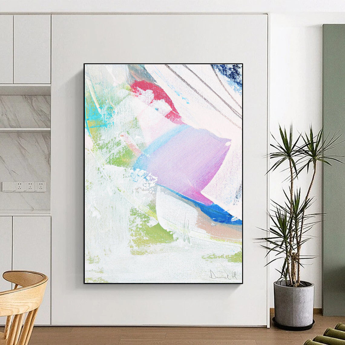 Colorful Abstract Expression Painting for Creative Kids’ Spaces HENG149