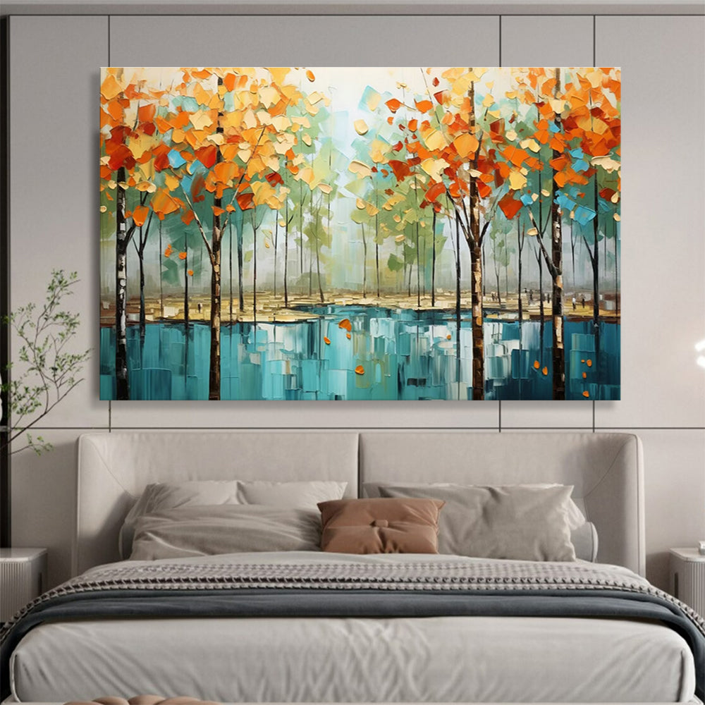 Autumn Forest Abstract Painting for Nature - Inspired Hotels YHT163