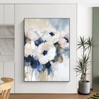 Dripping Floral Abstract - Expressive Botanical Abstract Art GAB0495