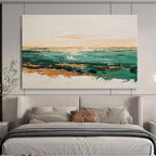 Gold - Accented Sea Abstract Painting ABS240